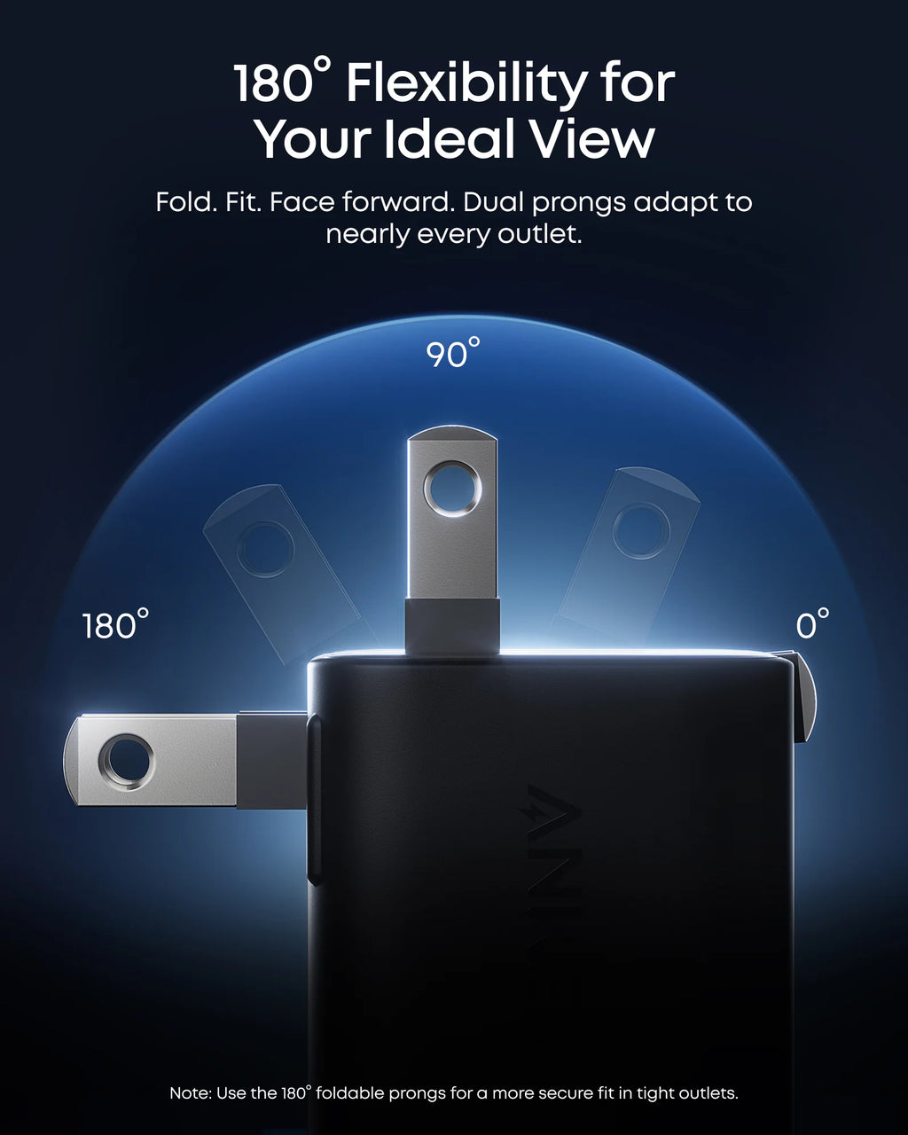 Anker 521 Chargeur USB-C 45W Compact Prise Pliable